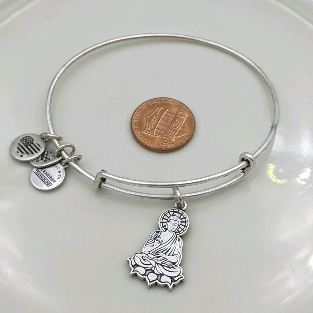 Alex and Ani Rafaleian Silver Buddha Bracelet